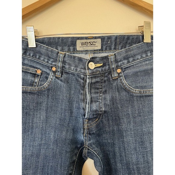 Men's WESC 366 Rinse Stretch Slim Cotton 5-Pocket Blue Jeans Sz 29 Selvedge - Picture 5 of 12
